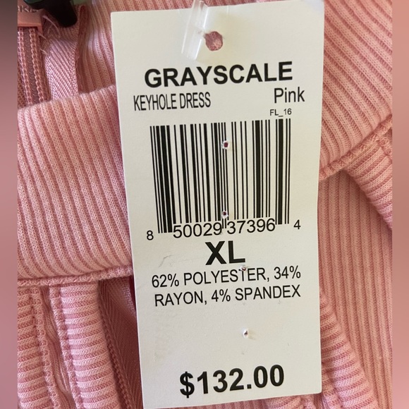 Grayscale Neckline-Cutout Bodycon Dress Pink Various Sizes New With Tags - Picture 2 of 7